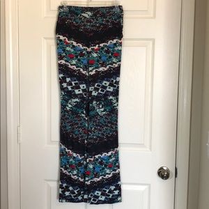 Vintage wide leg colorful pants